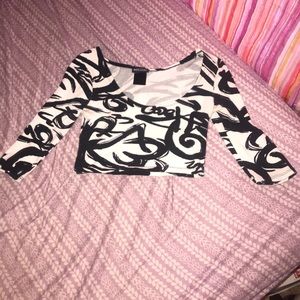 Black and white crop top